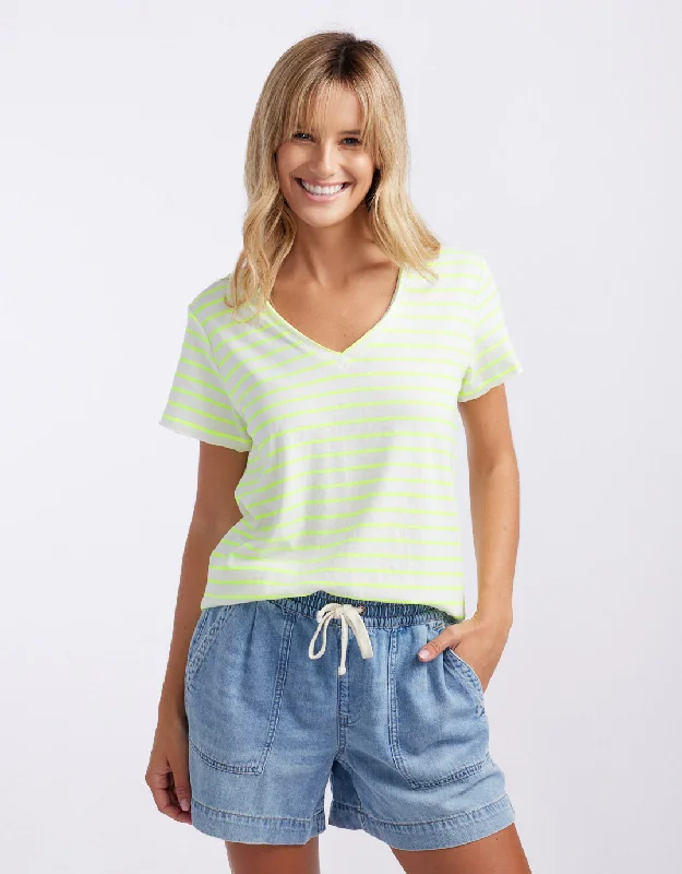Neon Vee Tee - Neon Yellow Business