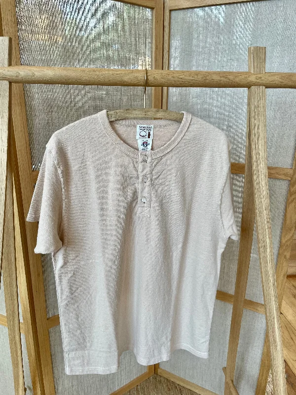 16oz Japanese Organic Cotton Henley Hand-Dyed in Chestnut - Light Kuri Elegant Women's Formal 