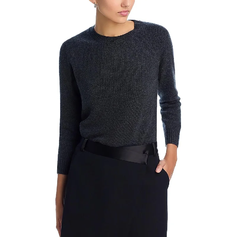 Womens Solid Merino Wool Crewneck Sweater Confident Women's Power