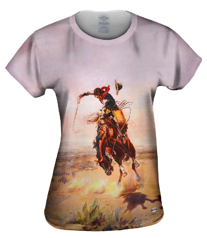 Charles Marion Russell - "A Bad Hoss" (1904) Refined Women's Classic 