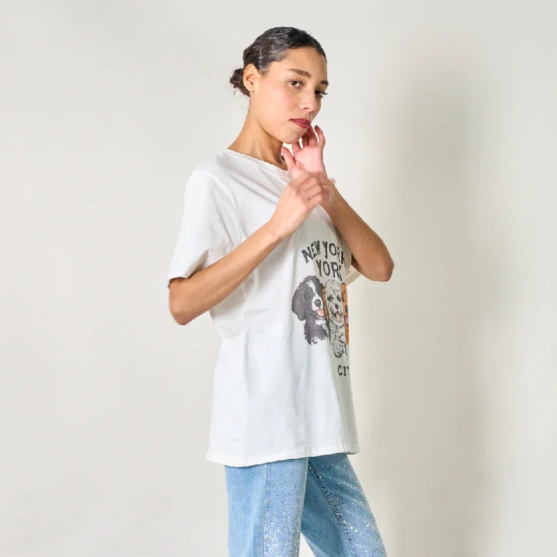 New York pet graphic tee wholesale Confident Women's High - fashion