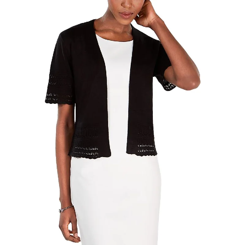 Petites Womens Knit Open Front Shrug Sweater Refined Women's Velvet