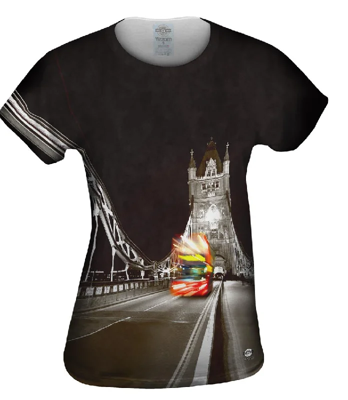 London Cliche Tower Bridge And Bus Edgy Women's Punk