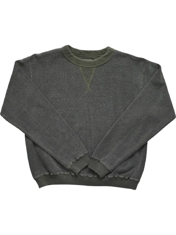 Women's Hina Japanese Brushed Fleece Sweatshirt In Pigment Dye Grape Leaf Feminine Women's Soft 