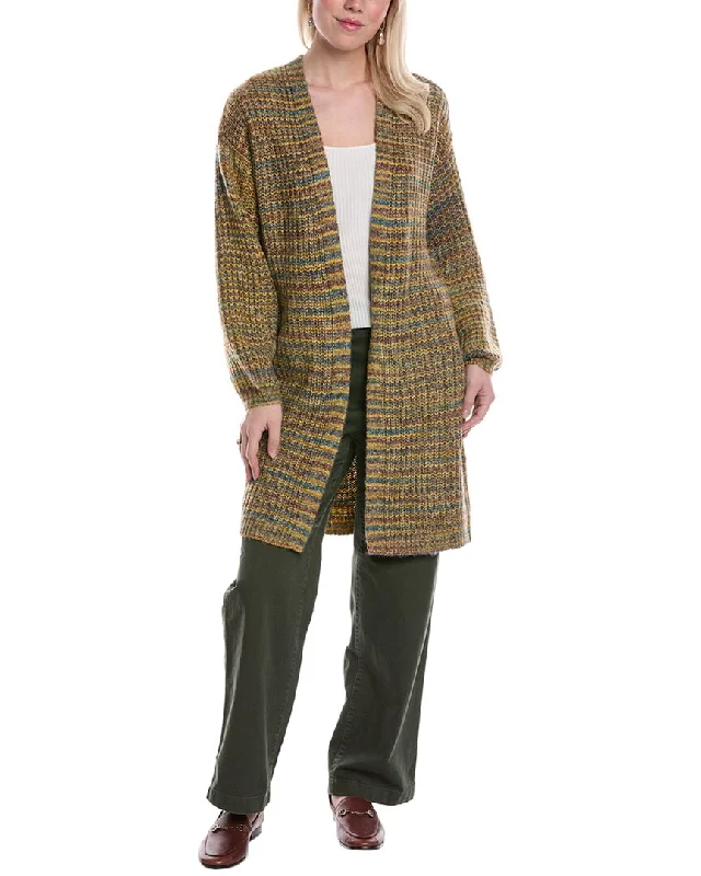 Joseph A. Shaker Rib Wool-Blend Cardigan Sophisticated Women's 