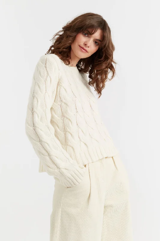 Cream Wool-Cashmere Gertie Sweater Adventure