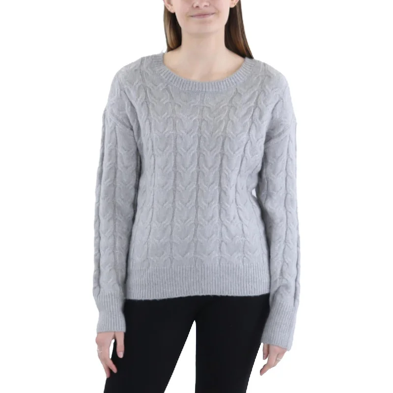 Womens Metallic Cable Knit Pullover Sweater Casual Women's Japanese 