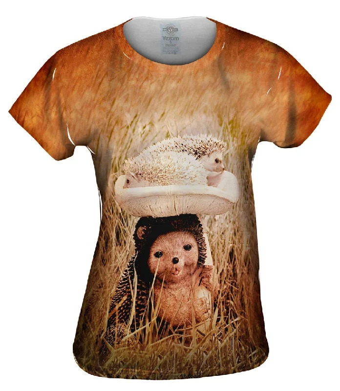White Statue Hedge Hog Sporty Women's Athleisure 