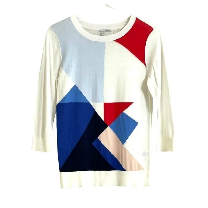 Women's Knit Lightweight Sweater In Multicolor Relaxed Women's Beachy
