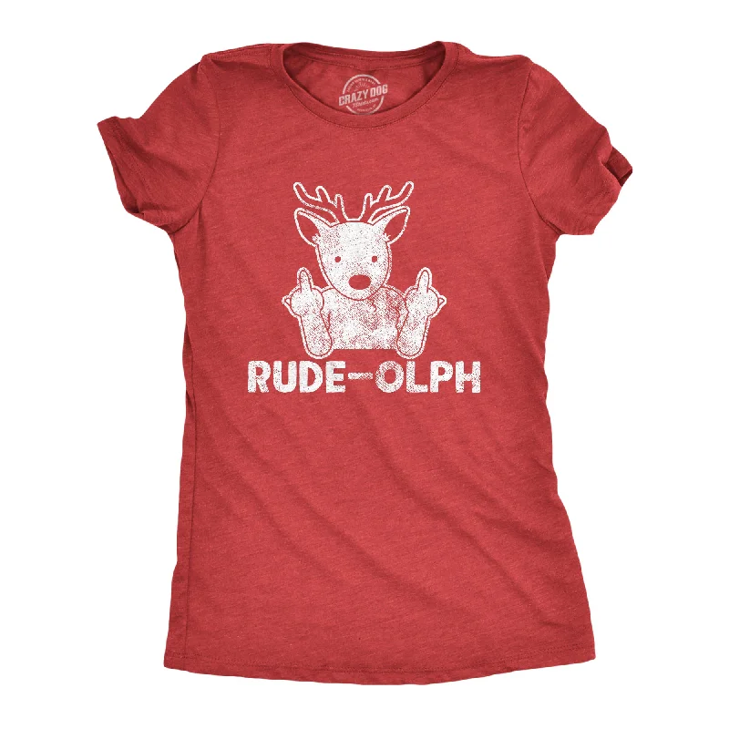 Rude-olph Women's T Shirt Relaxed Women's Beachy