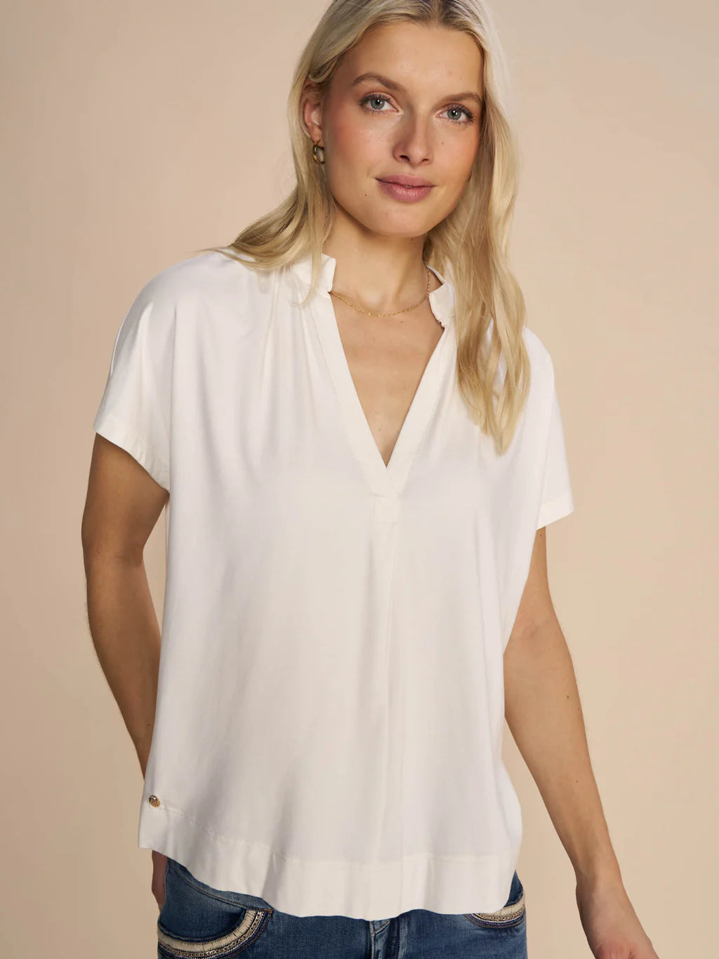 Mos Mosh Ecru Shira Tee Relaxed Women's 