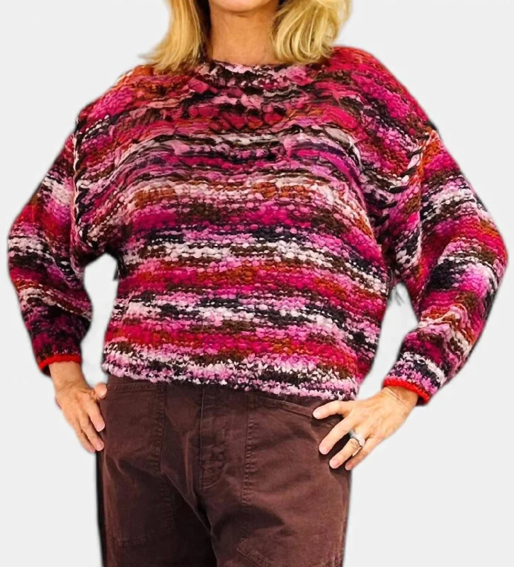 Highland Pullover Sweater In Berry Modern Women's 