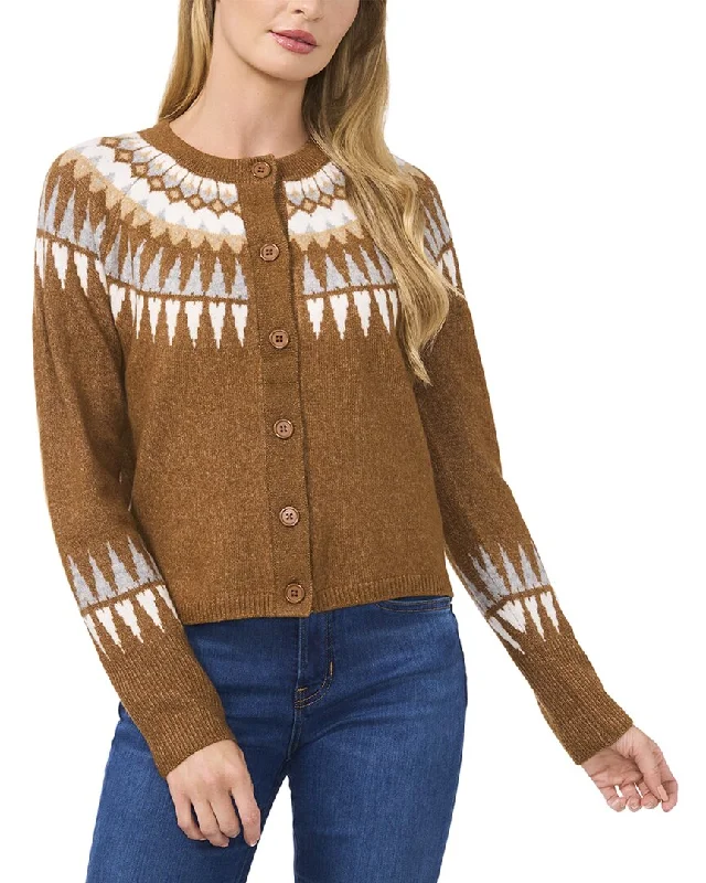 CeCe Fairisle Cardigan Bold Women's Statement