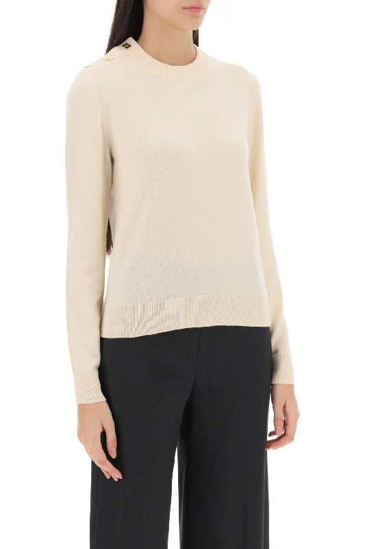 Sweater With Ganni Butterfly Buttons Bold Women's Animal Print