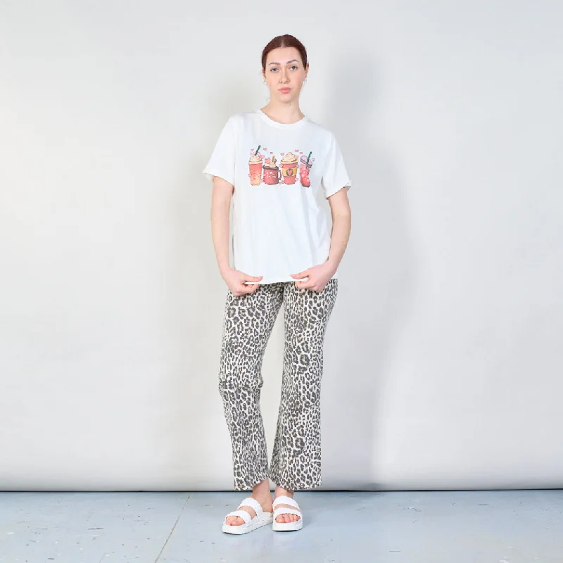 Coffee-themed graphic t-shirt with relaxed fit wholesale Dapper Women's 1920S
