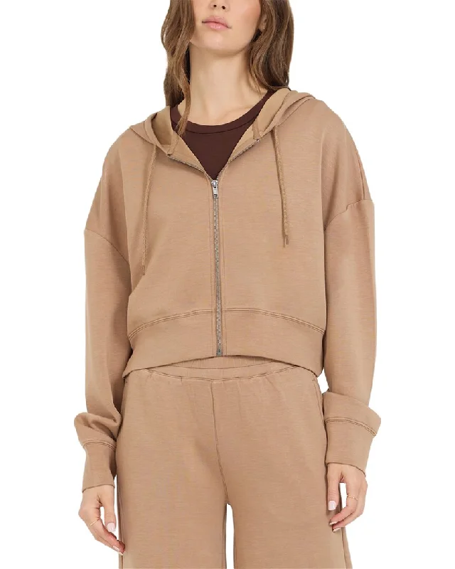 Vintage Havana Cloud Fleece Crop Zip-Up Adventure