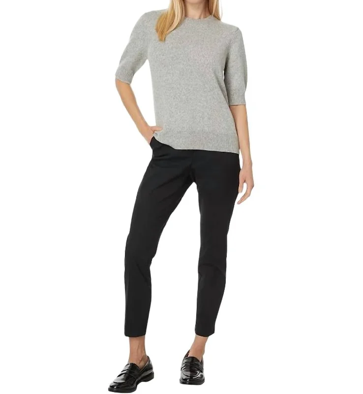Better Half Crewneck Sweater Top In Gray Dapper Women's 1920S