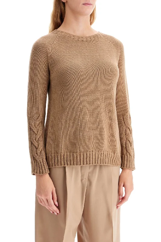 S Max Mara Cotton Cable Knit Sweater In 10 Words Sporty Women's Athleisure 