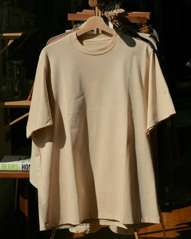 Crew Neck T Organic Twin Jersey | Ivory Preppy Women's College