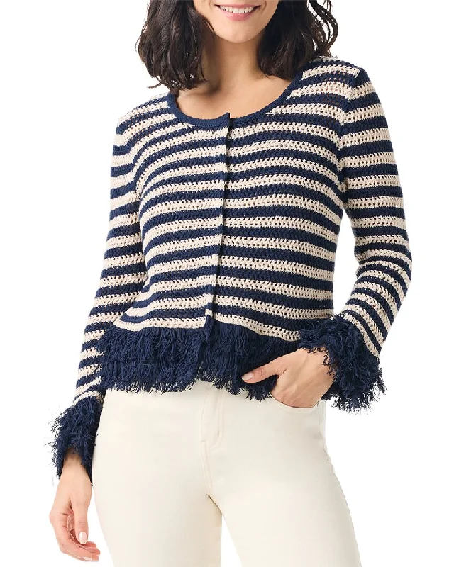 NIC+ZOE Twilight Fringe Cardigan Laid - back Women's Style