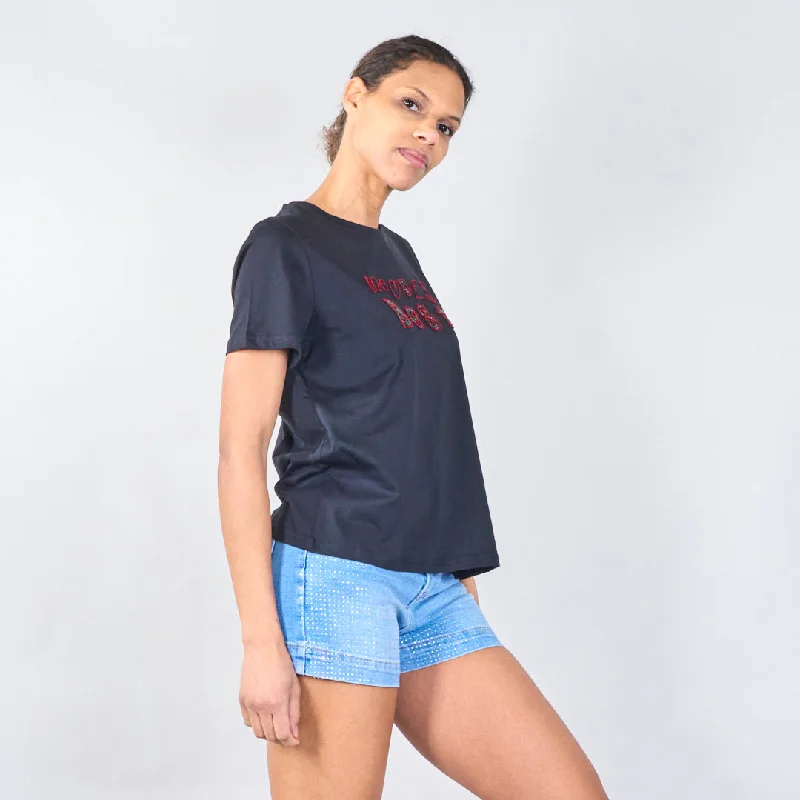 Embroidered graphic t-shirt wholesale Cashmere