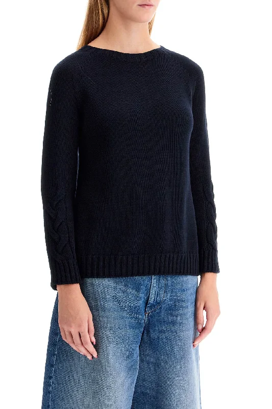 S Max Mara Cotton Cable Knit Sweater In 10 Words Sophisticated Women's 