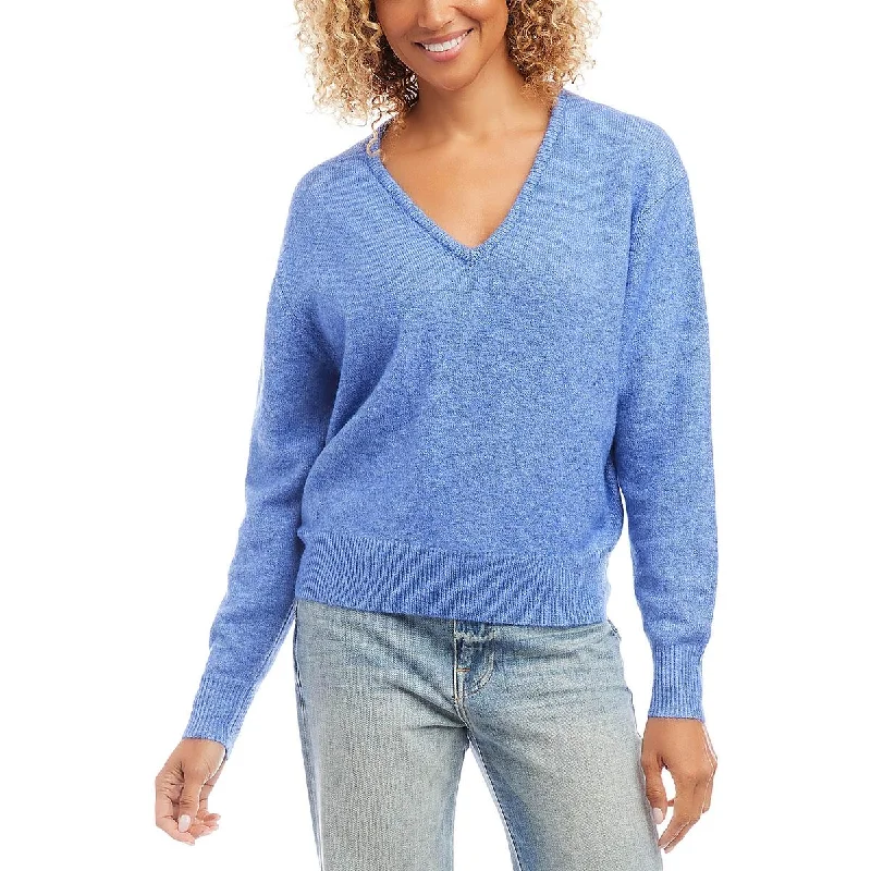 Womens V-Neck Long Sleeves Crewneck Sweater Sophisticated Women's Tailored