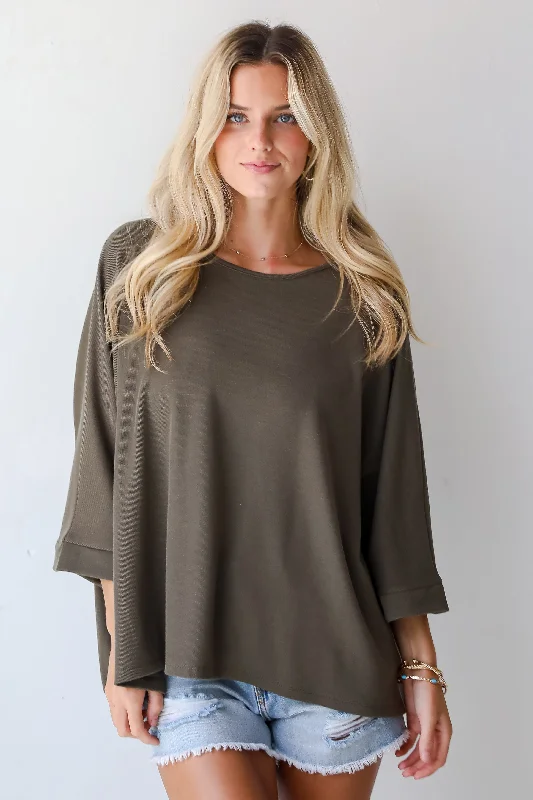 FINAL SALE - Reagan Oversized Knit Top Trendy Women's 