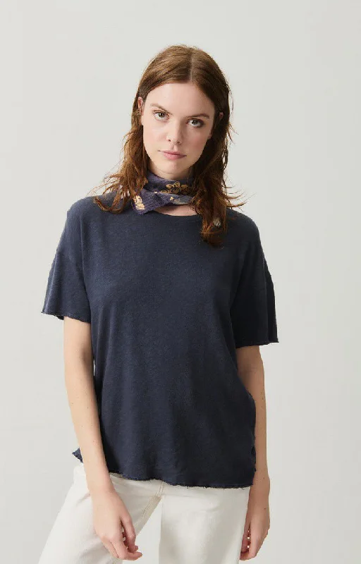 Tshirt Son02fg Navy-Blue-Vintage Confident Women's Power