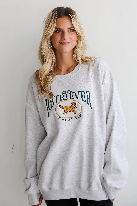 Golden Retriever Light Heather Grey Sweatshirt Dynamic Women's High - energy