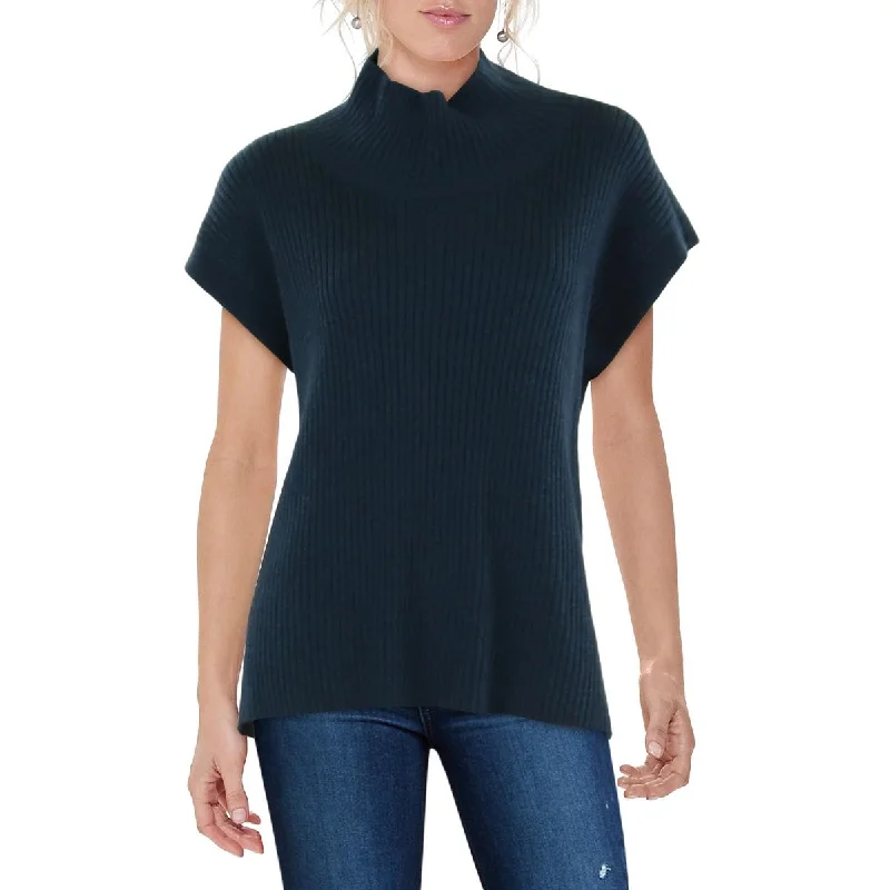 Womens Wool Sleeveless Mock Turtleneck Sweater Bohemian Women's Free