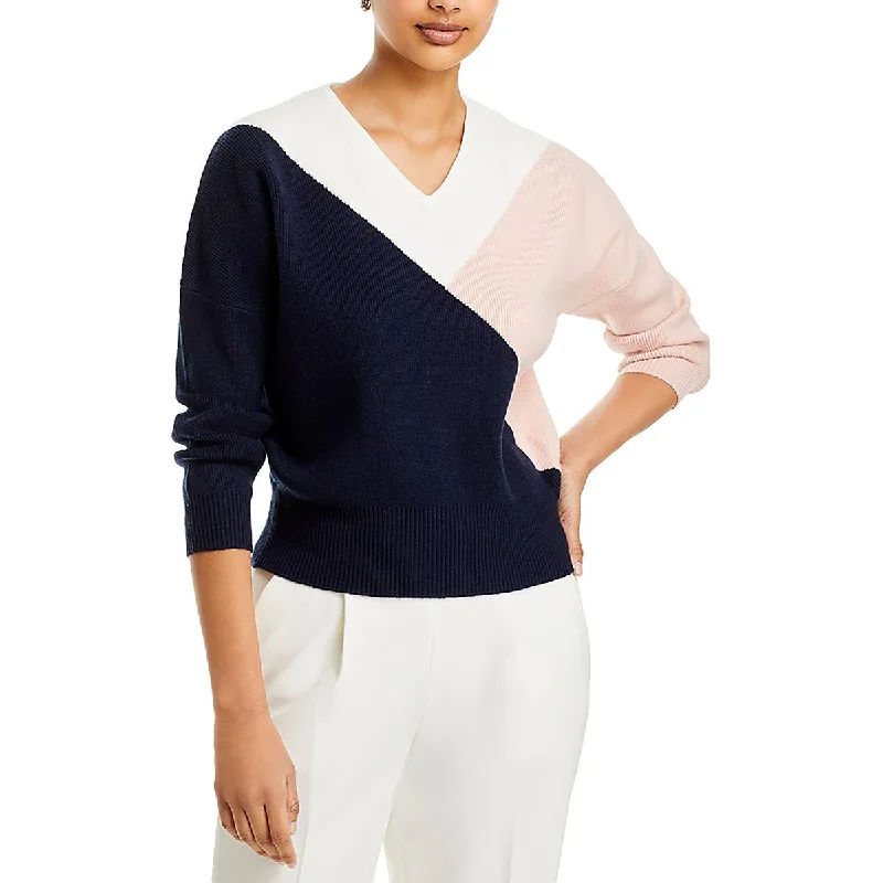 Womens V-Neck Warm Pullover Sweater Traditional Women's Wool