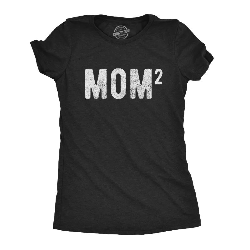 Mom Of Two Women's T Shirt Sleek Women's Metallic