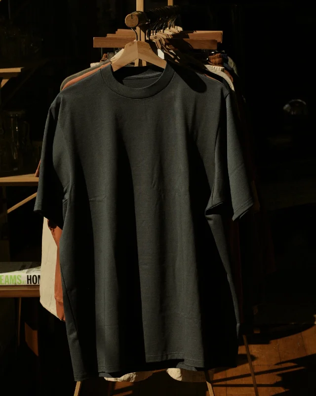 Crew Neck T Organic Twin Jersey | Black Practical Women's Quick - dry