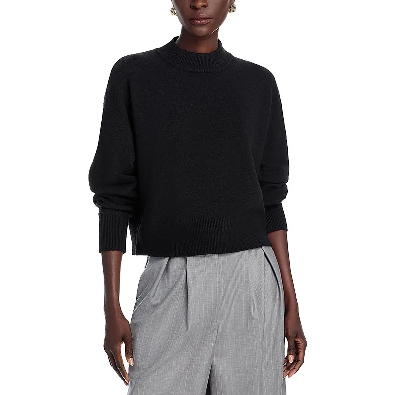 Vhari Womens Crop Polyester Mock Turtleneck Sweater Australian Beach
