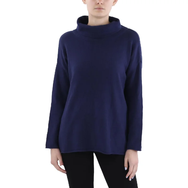 Womens Ribbed Tunic Turtleneck Sweater Cozy Women's Winter