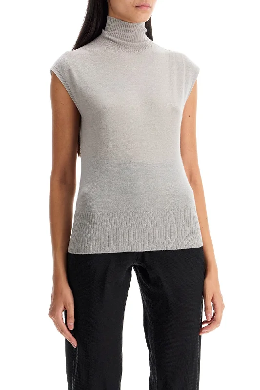 Rick Owens High-Necked Sl Turtle Pullover Swe Stylish Women's Neon