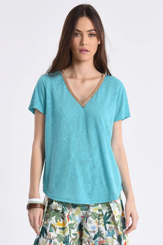 Molly Bracken Turquoise T shirt Refined Women's 