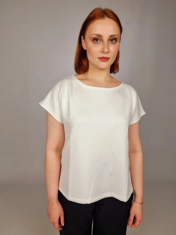 Van-Dos Round Neck Cap Sleeved Top Streetwear Style for 