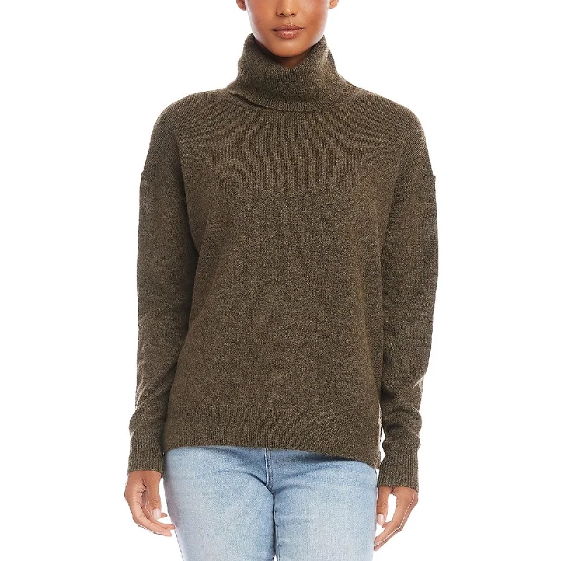 Womens Turtleneck Warm Pullover Sweater Artistic Women's Hand - painted