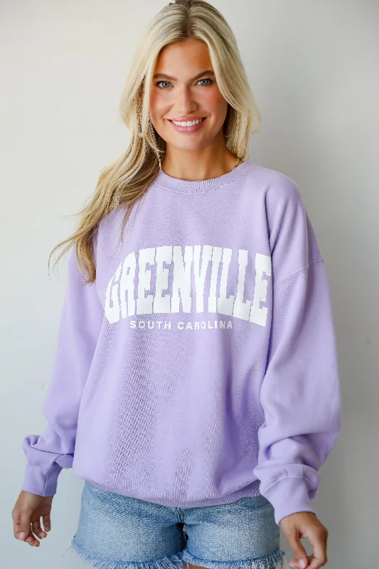 Lavender Greenville South Carolina Sweatshirt Vintage Women's 1970S 