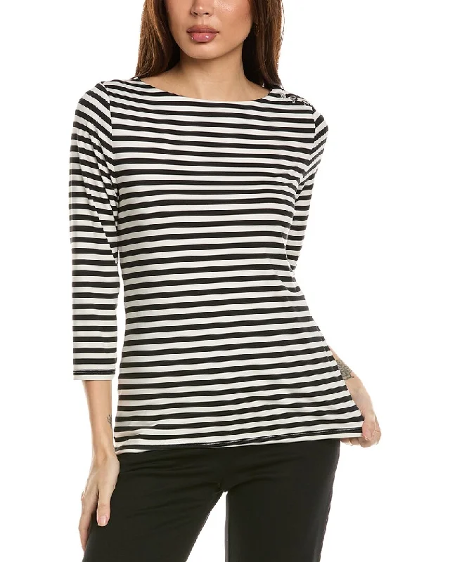 Jones New York Boatneck Sweater Dapper Women's Bow - adorned
