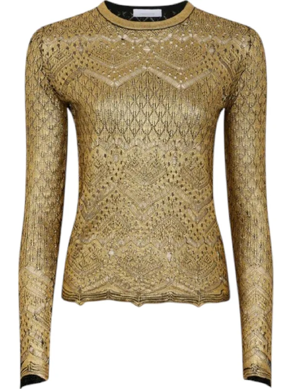 Pull Cardigan Lurex Top In Gold Adventure