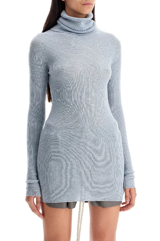 Rick Owens High-Neck Wool Pullover Sweater Elegant Women's 