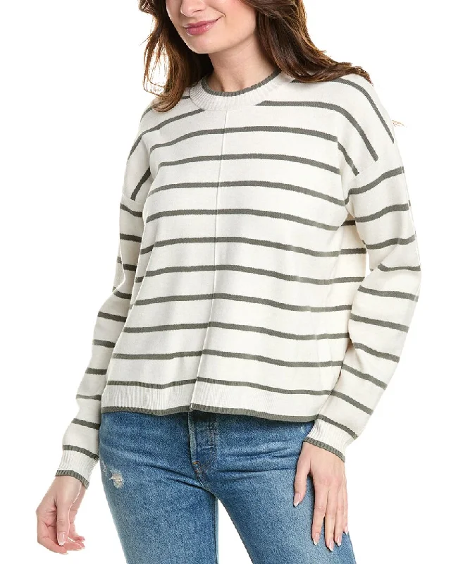 Splendid x @Cellajaneblog Front Seam Stripe Sweater Monochromatic All - in - one