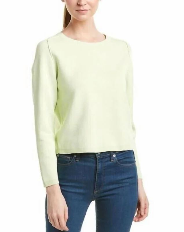 Alex Stretch Knit Sweater In Green Women
