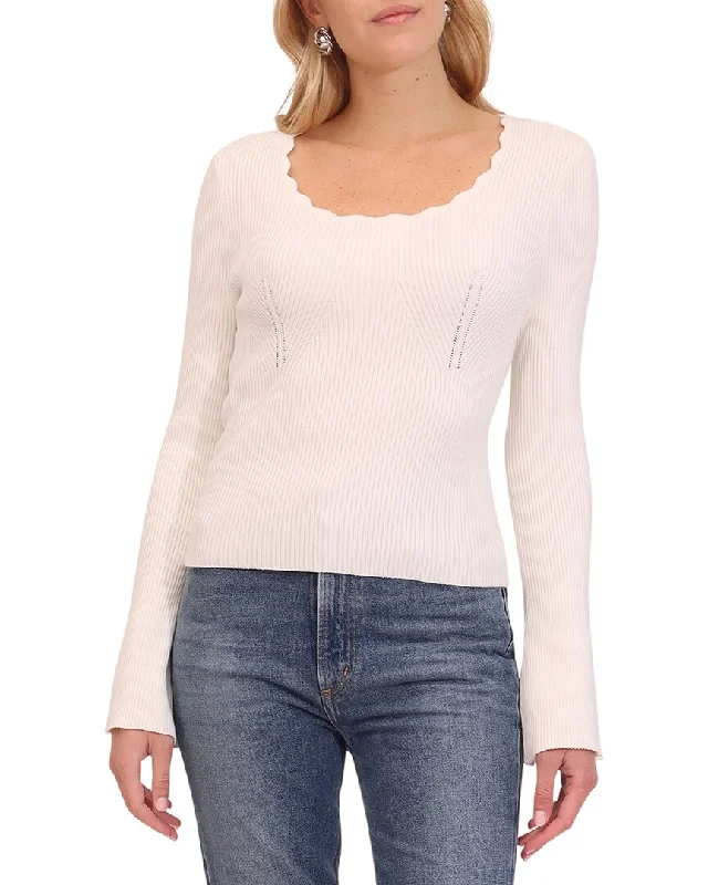 Bagatelle Flared Sleeve Sweater Laid - back Women's Style