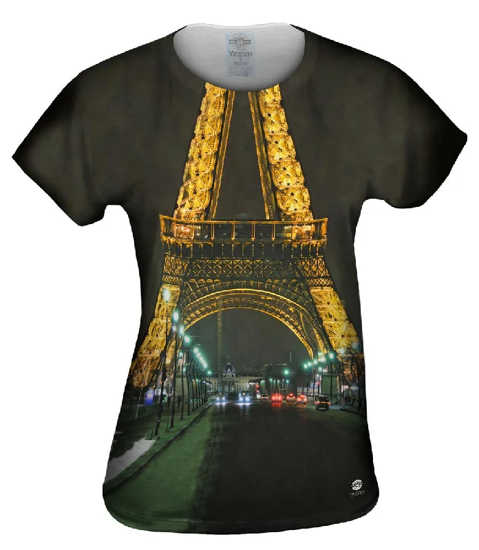 Eiffel Tower Tour At Night Stylish Women's Neon