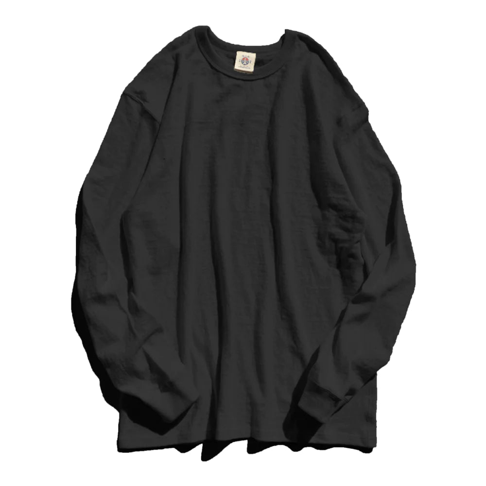 16oz Japanese Organic Cotton Long-Sleeve T-Shirt Hand-Dyed with Black Bean - Kuromame purpose