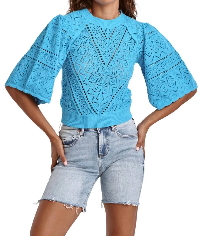 Bailey Sweater In Turquoise Tough Women's Military - inspired